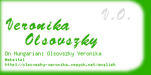 veronika olsovszky business card